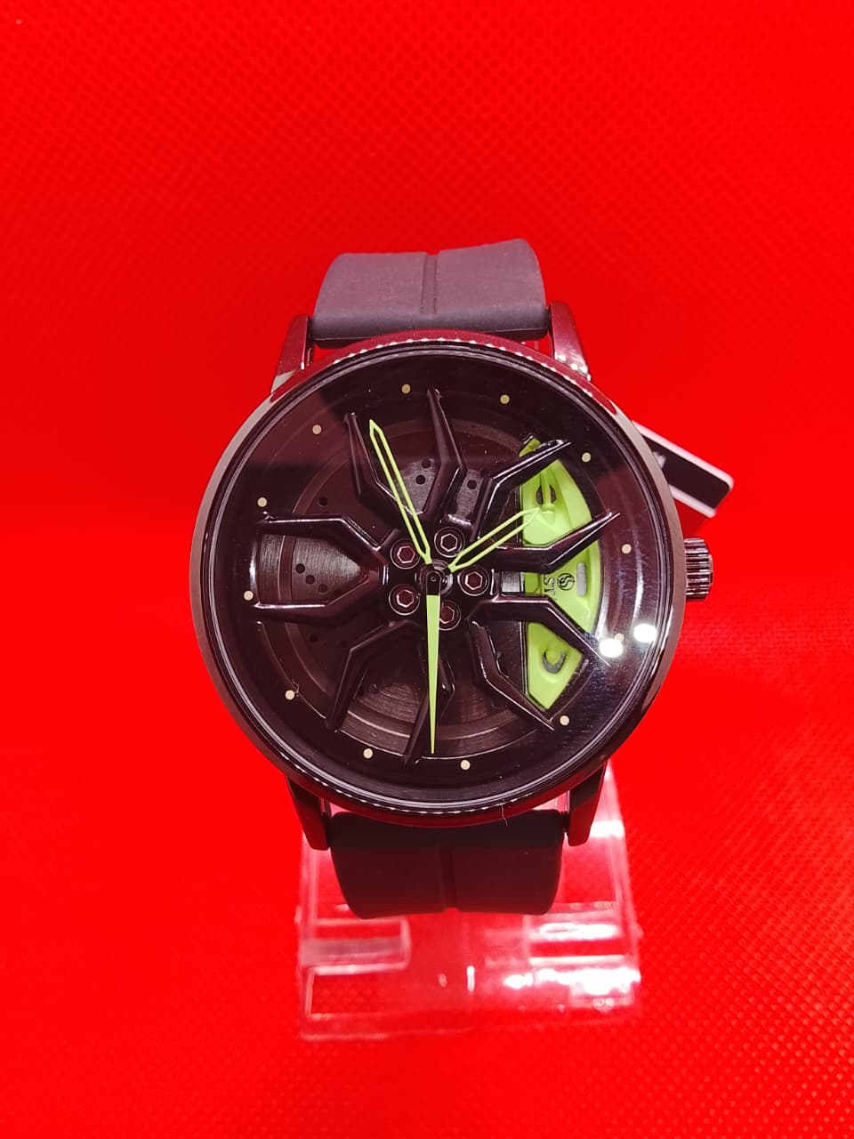 Men’s Car Rim Watch – Waterproof Stainless Steel Automatic Sport Watch